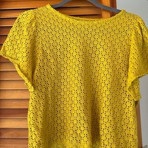 Madewell Texture and Thread Golden Yellow Shirt, Size M
